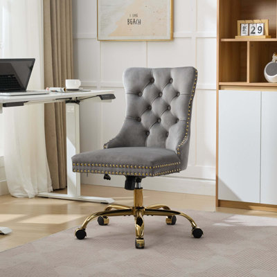 Chaise de bureau pivotante à assise large