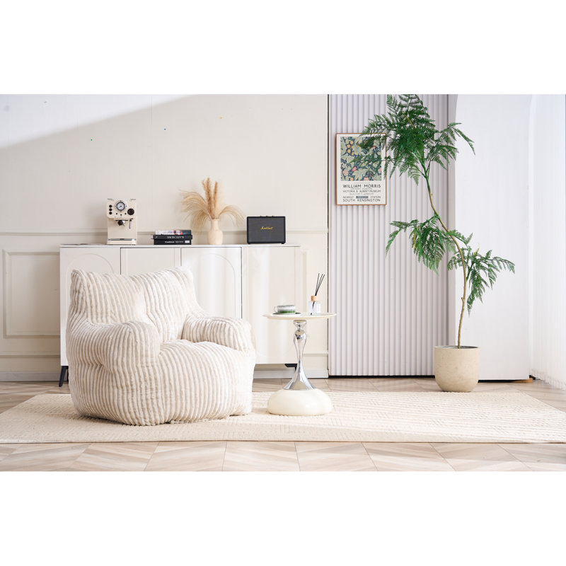 Fauteuil à billes moderne, mousse à mémoire de forme en velours côtelé, salon compact à domicile