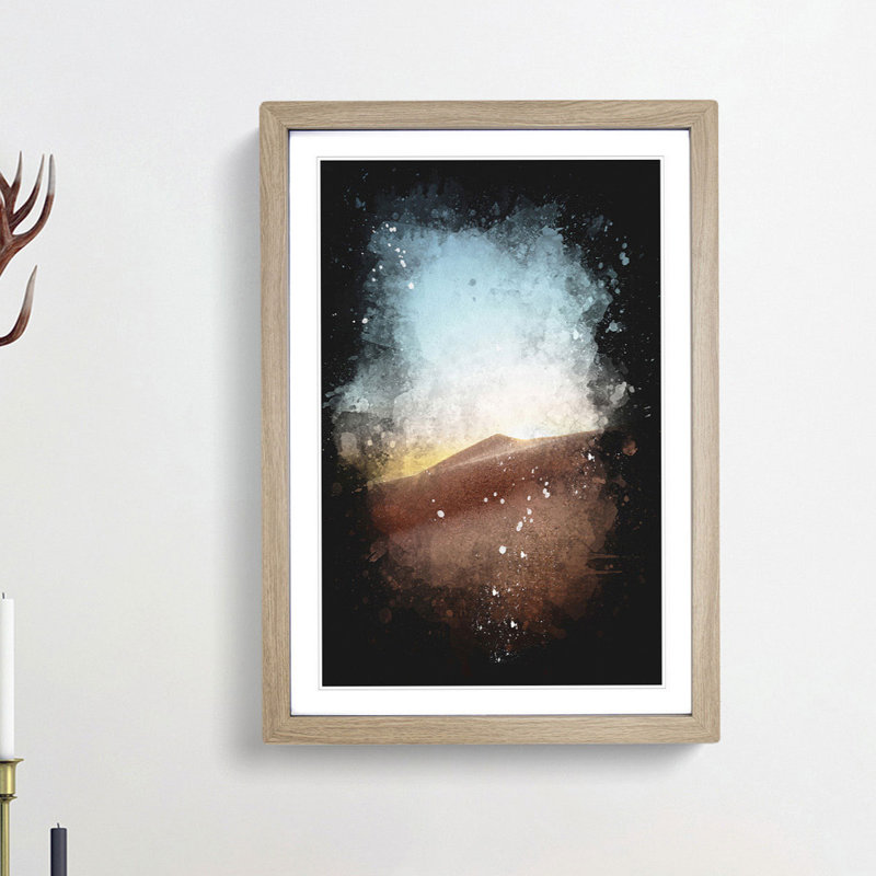 Sand Dunes in Egypt - Picture Frame Graphic Art Print, 45cm H x 33cm W x 2cm D, Oak Framed