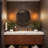 Amber Glass Semi Flush Mount