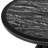 A Round Modern Kitchen Table with Ebony Wave Marble Pattern tabletop, Black Finish-1153974964
