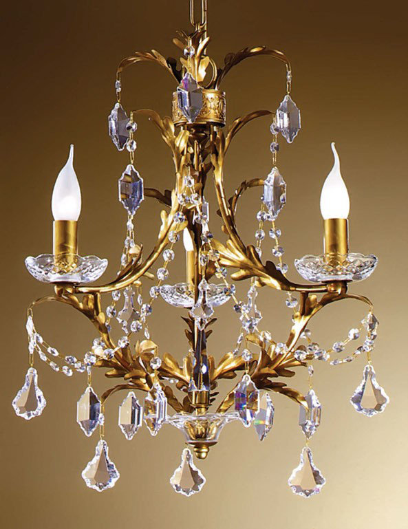 3 - Light Candle Style Empire Chandelier