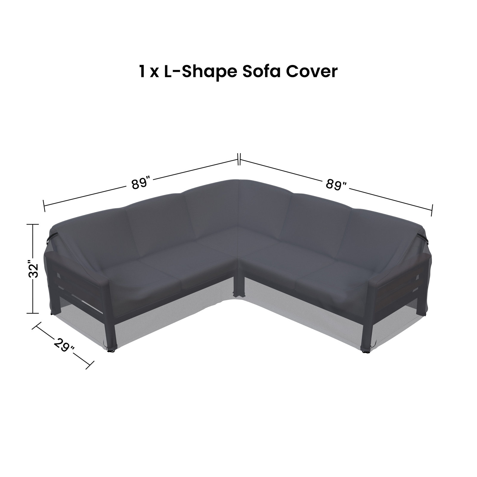 Sectional Seating L-Shaped Patio Sofa Cover