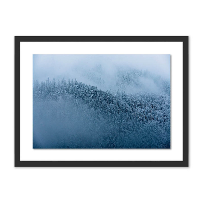 Winter Trees II Print by Michael Schauer, Black, 18" H x 24" W x 1.5" D
