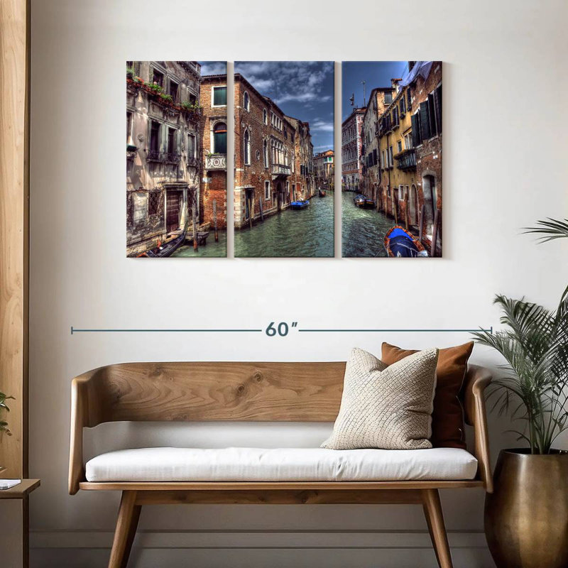 Lilie Venice Street Canal, H 28 po x l 45 po