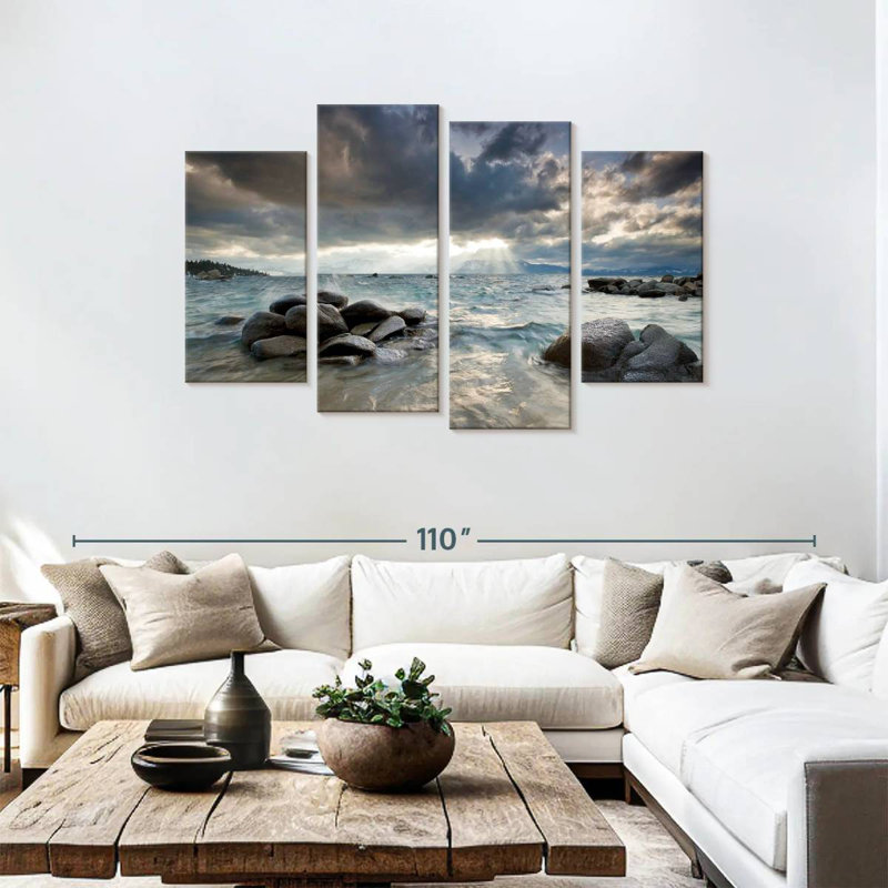 Alvord Sunlit Lake Tahoe, 48" H x 75" W