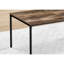 Table basse à la mode 3: brun moderne stratifié récupéré et métal Union moderne et 2 tables de bout avec décoration