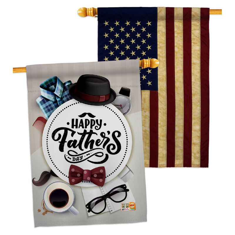 Drapeau de maison décoratif à 2 côtés en polyester / mélange de polyester 40 x 28 po