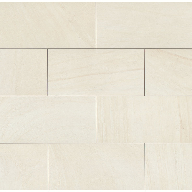 Purestone 12" x 24" Porcelain Wall & Floor Tile, Bianco