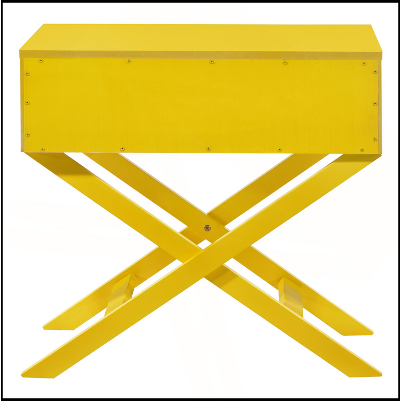 Table de chevet de charme pour espaces modernes, Jaune