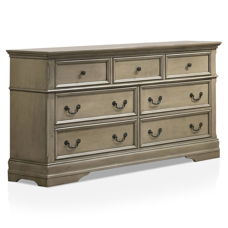 Commode 7 tiroirs en bois à largeur de 63,25 po Schlenker