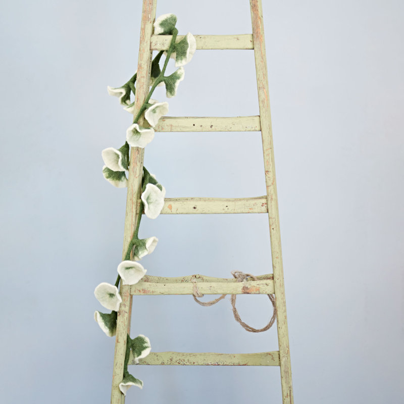 Felt Flower Garland, Natural