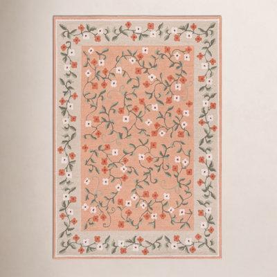 Hand-Tufted Wool Floral Outdoor Rug