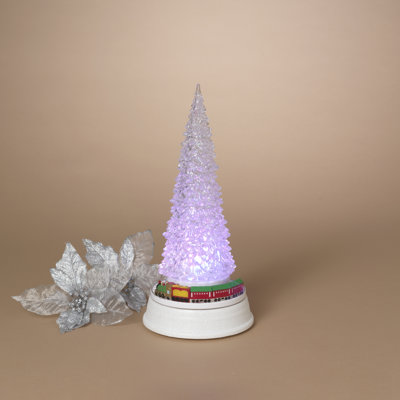 Musical Christmas Tree Light with Running Train & Timer 13.8"H