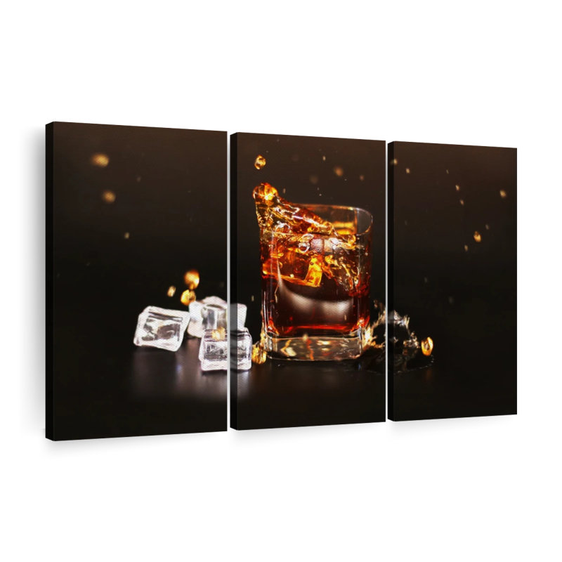 «Cold Whiskey Drink» sur toile, H 42 po x l 65 po x P 1,25 po
