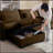 Versatile Corduroy Fabric Ottomans For Customizable Sofa Combinations And Ultimate Comfort-1865217125