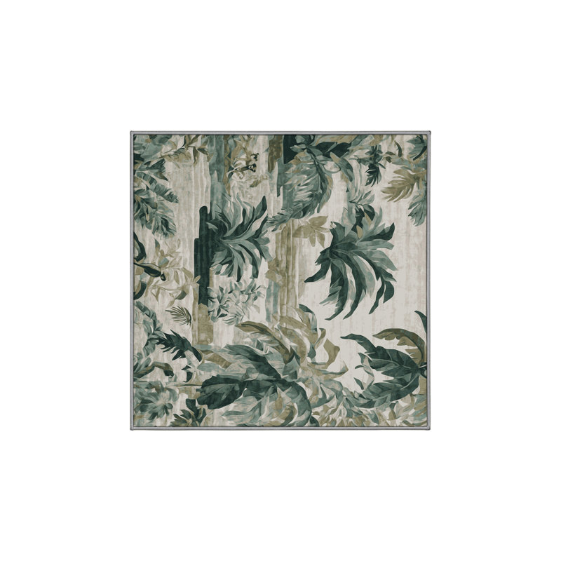 Tapis gris soyeux et moelleux, Carré 4 pi