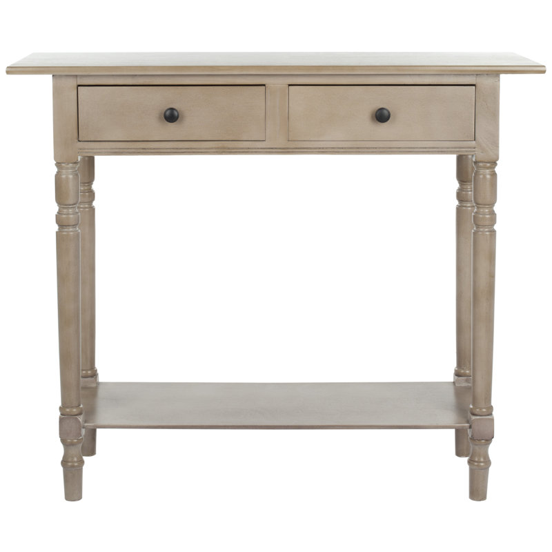 Console en bois massif de 37,8 po Tuoi, Gris rétro