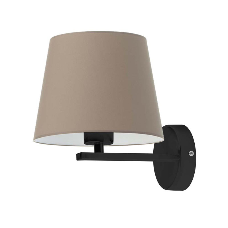 Ayad Armed Sconce, Black, Beige