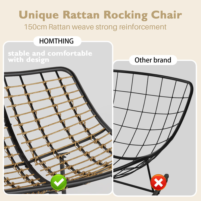 Iron Rocking Chair, Gray