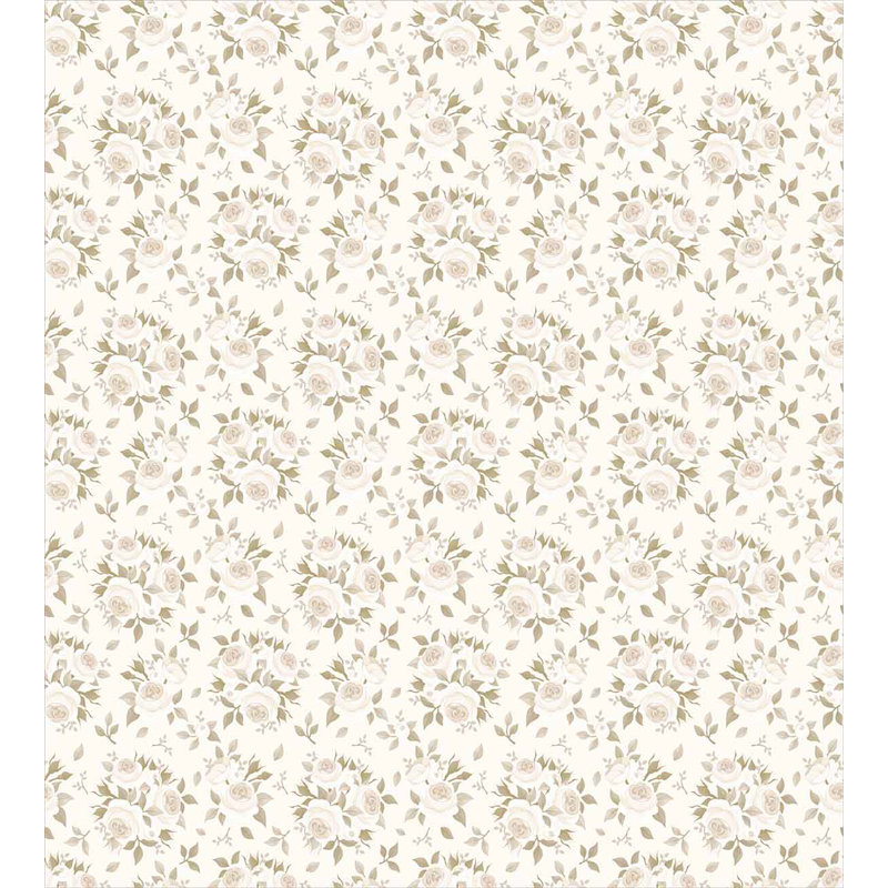 Ensemble de housse de couette de conception classique à motif floral rose, Simple