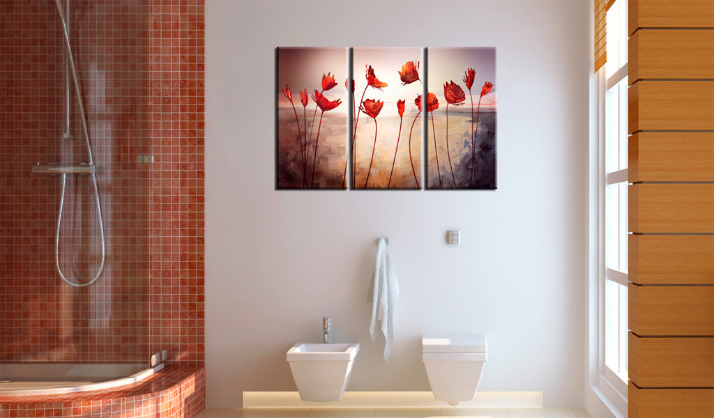 Leinwandbild - Bright red poppies