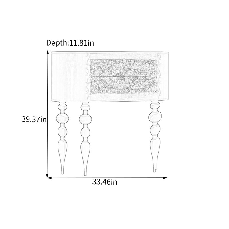 Armoire de rangement décorative en pin, Noyer