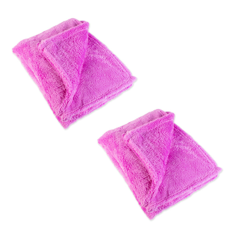 Bright Fleece Throw Hand Woven Throw Blanket, Orchid