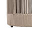 Table d'appoint en bois avec corde pour balcon et cour - conception fonctionnelle, poids de 10,9 lb, mobilier de patio facile à déplacer, forme cylindrique de 17,95 po, peu d'entretien