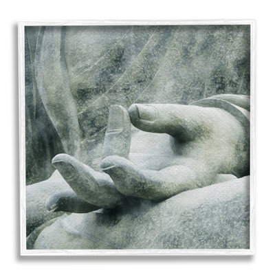 «Buddha Meditation Hands on Wood» par LSR Design Studio, impression