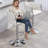360° Fabric Cover Swivel Bar Stools Set Of 2, Adjustable Counter Height Bar Chairs With Woven Back & Footrest Chromed  Bar Stools For Kitchen Island, Cafe, Pub-1983949213