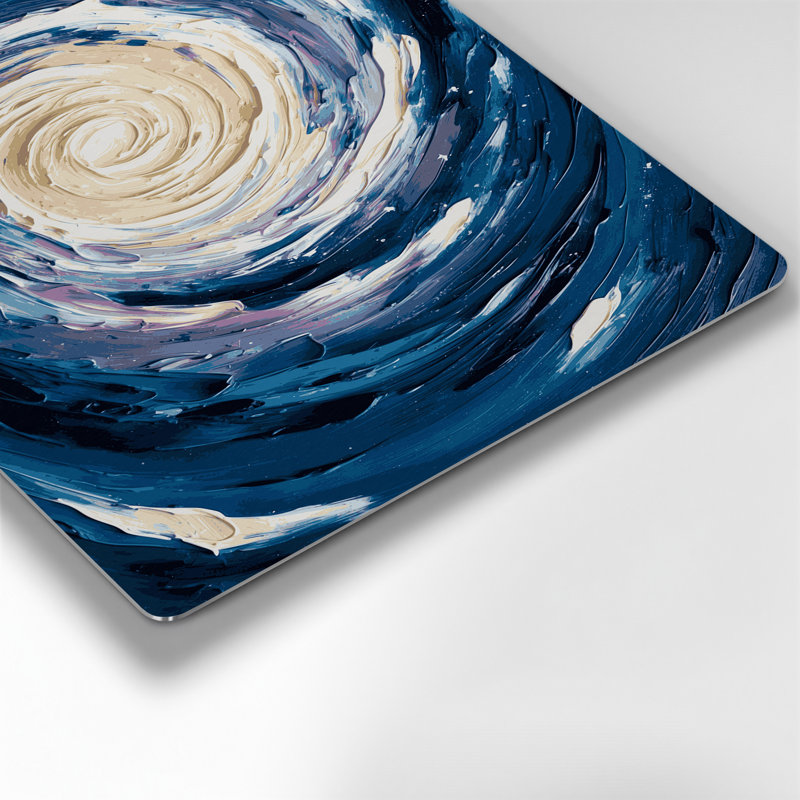 Art mural en métal bleu, H 16 po x l 20 po