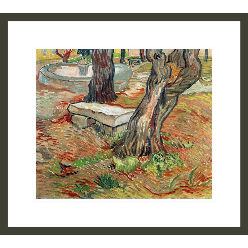 «The Bench at Saint-Remy» par Vincent van Gogh, impression giclée encadrée, H 17,75 po x l 19,87 po