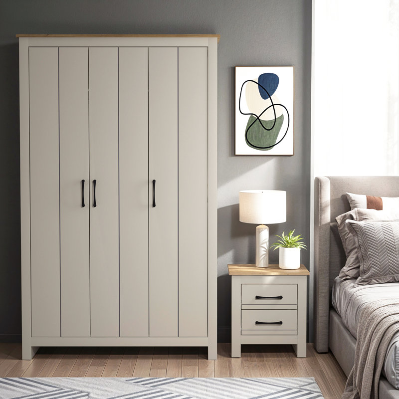 Limestone Bedroom Storage Set, Light Grey/Reviera Eichi