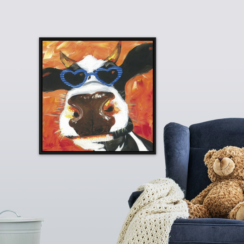 Simone Dapper Animal V Art, Cadre flottant noir, H 20 po x l 20 po x P 1,75 po