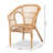 Alleta Modern Bohemian Rattan Dining Arm Chair