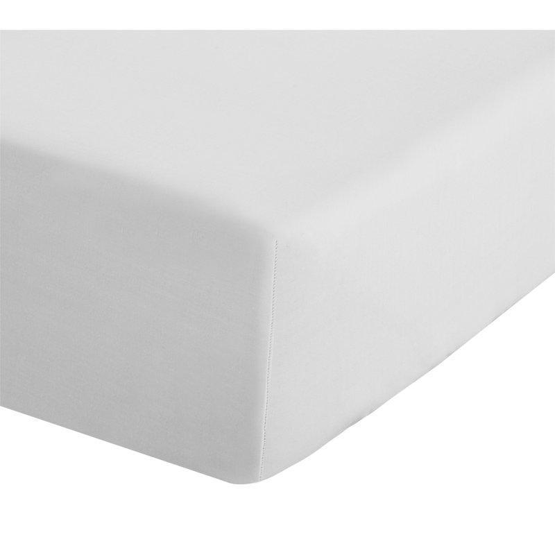 Easy Iron Percale Fitted Sheet, Kingsize (5'), White