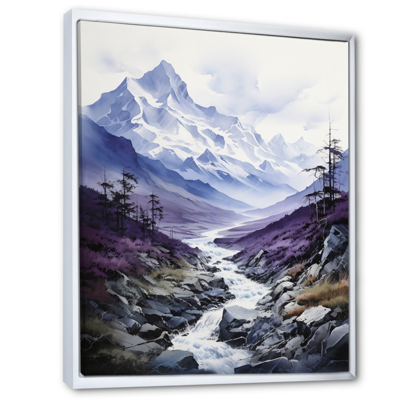 Bayden Alaska Mountain Majesty - impression, H 32 po x l 16 po x P 1 po, Cadre flottant blanc