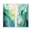 «Gree And White Sway Wave Serenity I», ensemble de 2 reproductions d'art abstrait-291337860-291337863