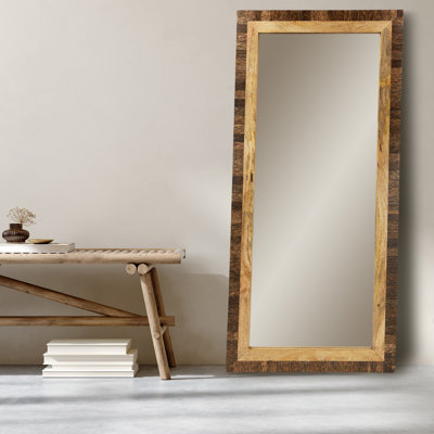 Miroir de déclaration 64 "en bois sculpté à la main H 64" Enijah