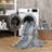 GLN Rugs Vintage Collection - Machine Washable Area Rug, Vintage Washable Rug, Non Slip Area Rug, Low Pile Living Room Rug, Bedroom Rug, Bathroom Rug - Easy Clean (Navy Blue and Gray Rug)-484723074