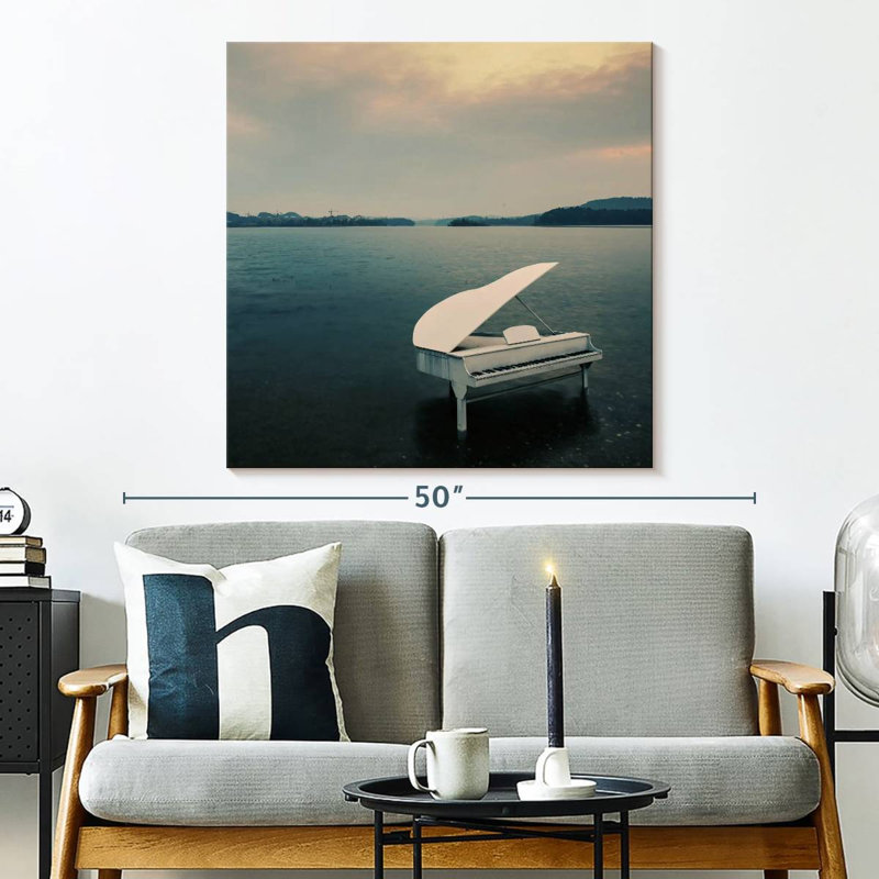 Abarca Piano By The Sea, H 33 po x l 33 po