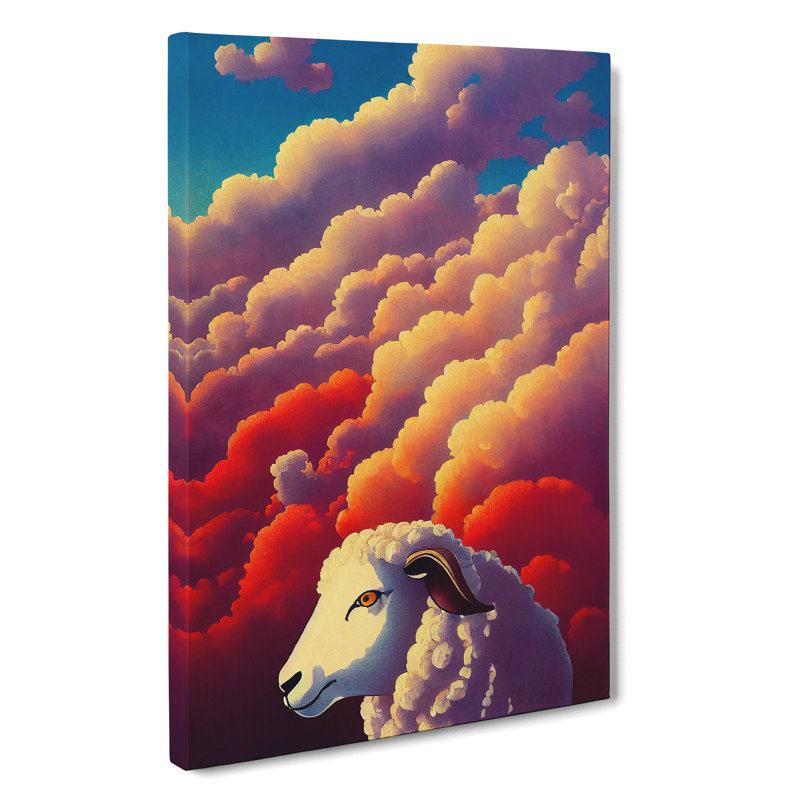 Sheep In The Clouds - Wrapped Canvas, 50cm H x 35cm W x 3cm D