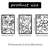 Three Piece Wall Decor With Floral Hollow Out Abstract Design, Black Rectangular Metal Frame, Crafted, 3D Visual Effect Cutting, 0.08 Inch Thickness, Pre - Fitted Holes For Easy Hanging, Ideal Home