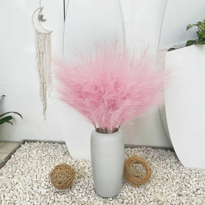 8 pièces fausse pampas 38 po / 97 cm de hauteur, artificiel, grand, pompas, pompeux, floral, moelleux, plantes, faux vase, remplissage de vase pour la cuisine, décorations bohémiennes