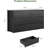 Black 6-Drawer Handle-Free Dresser – Wide Wooden Storage Cabinet for Bedroom, Entryway & Living Room-1829307317