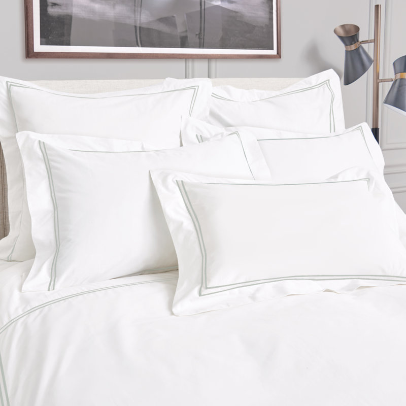 Coltrane 2 Piece 100% Cotton Envelope Sham Set, Silver Sage
