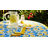 Lemon Tree Tablecloth - Blue/Yellow-6601256