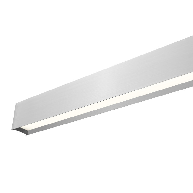 Lustre linéaire 1 lumière Dunkley, Nickel brossé, H 3 po x l 55 po x P 4,5 po