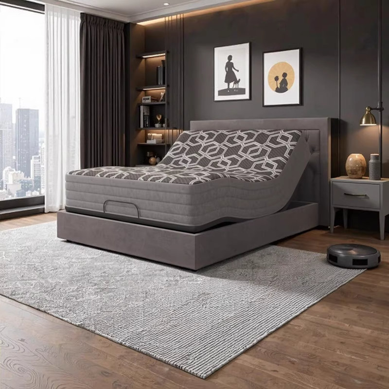 Grand matelas en mousse ultra moelleux de 14 po à dessus lisse avec viscoélate et glace infusée de cuivre, Grand lit